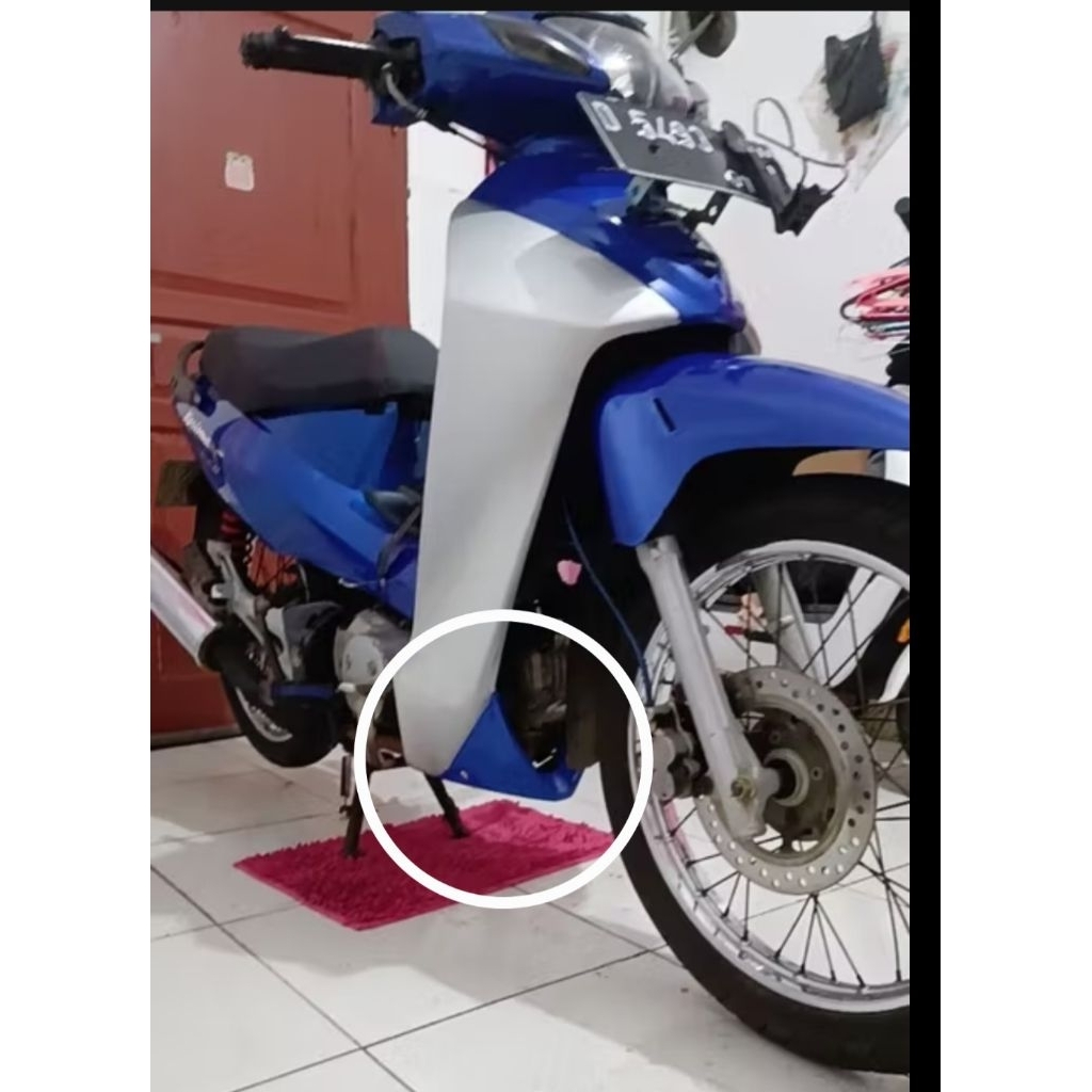 cover sayap bawah mesin honda karisma x 125 original warna biru