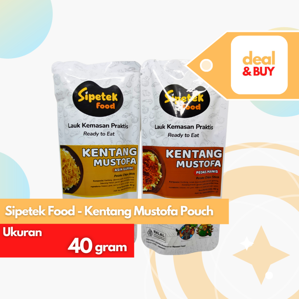 

Sipetek Food Kentang Mustofa Asin Gurih - Pedas Manis - Lauk Kering