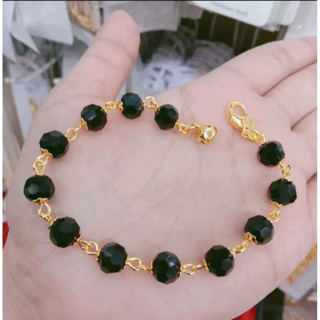 Gelang tangan wanita model giok hitam terviral