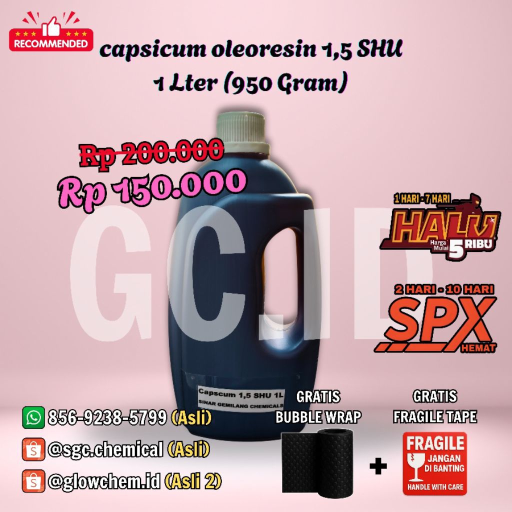 

Capsicum Oleoresin India 1.5Juta SHU 1 Kg (900 Gram) (Ori)