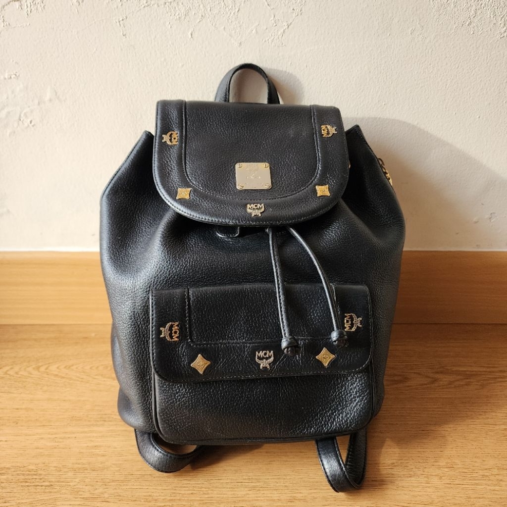 Ransel MCM Vintage Leather Original Preloved