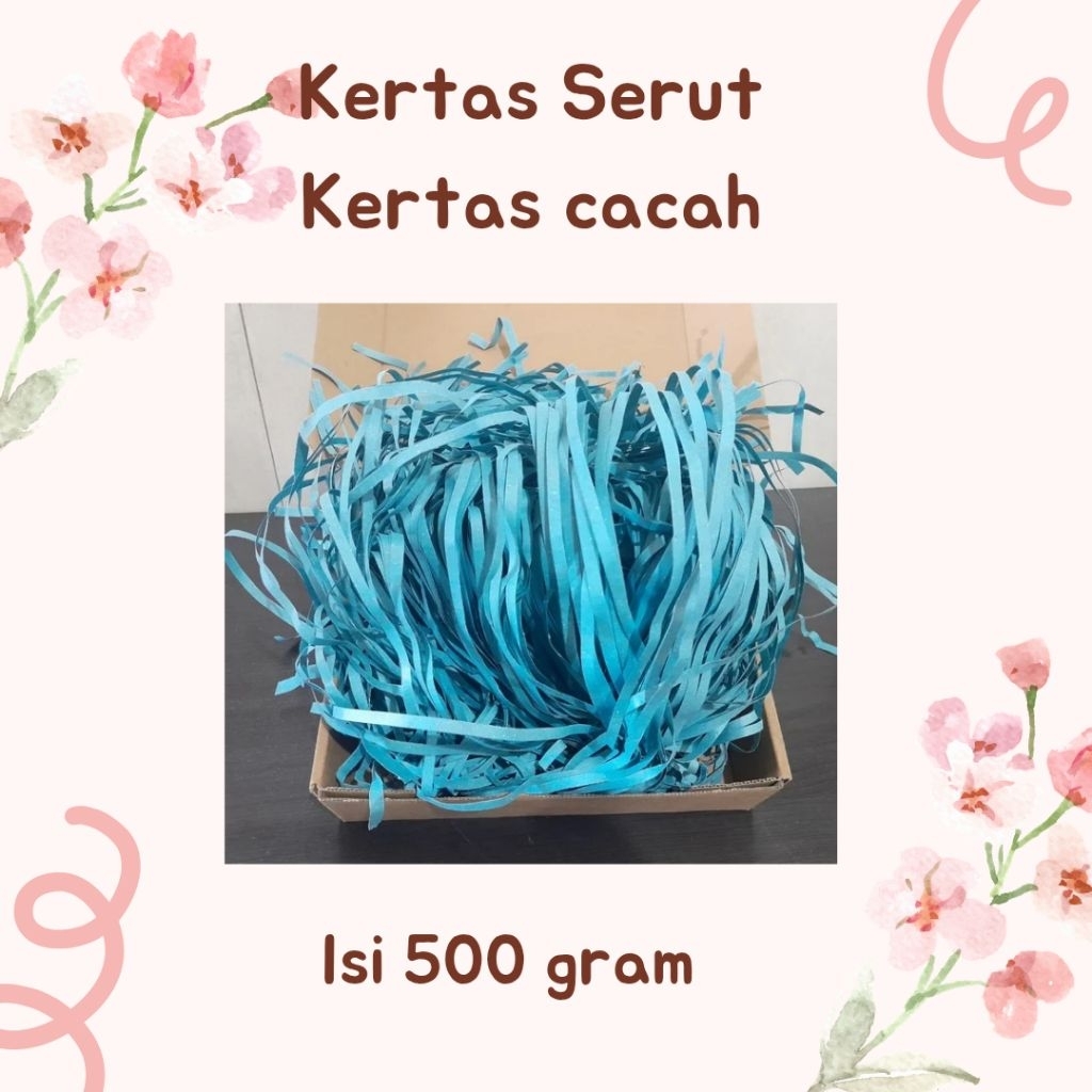 

Kertas Cacah / Kertas serut / Shredded Paper / Kertas hampers isi 500 gram