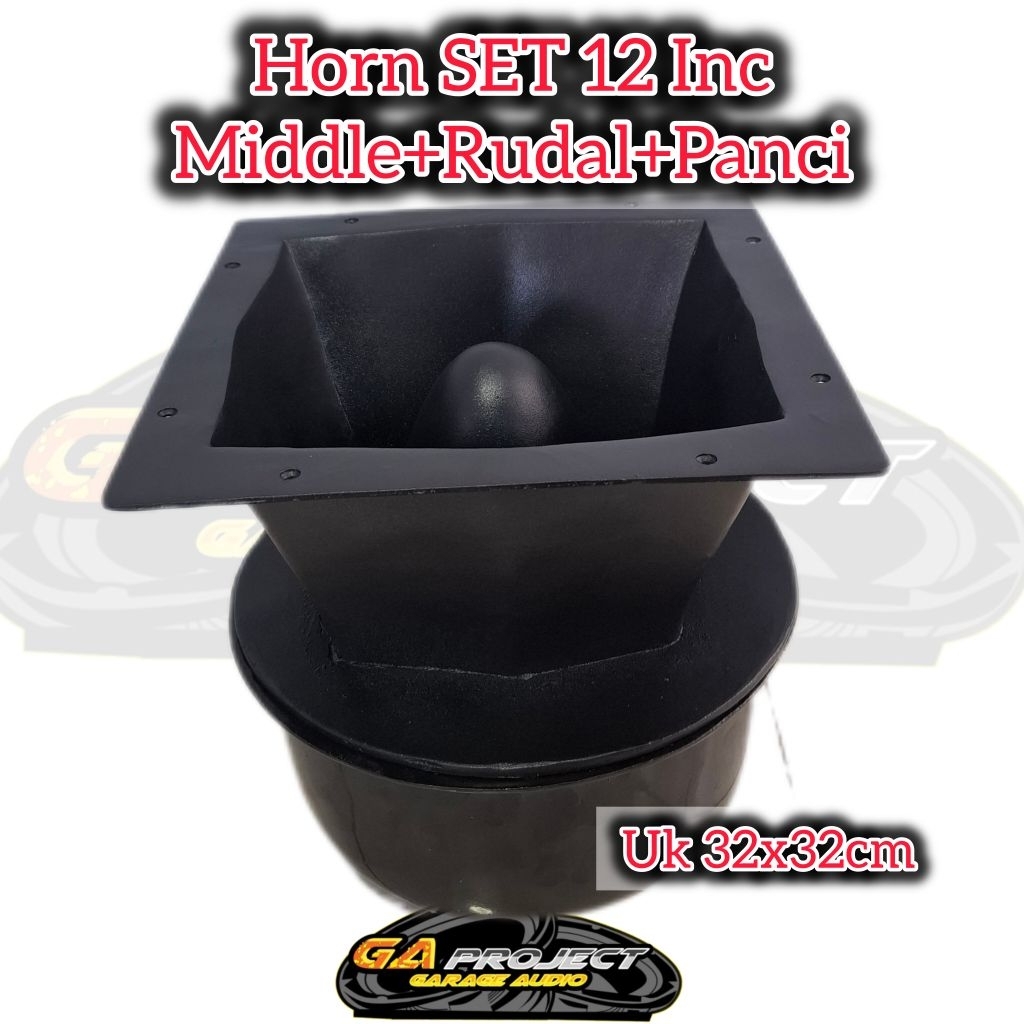 Horn Tembak SET Middle+Rudal//Horn Tutup Panci 12 Inc Uk 32x32cm Bahan Cor Aluminium