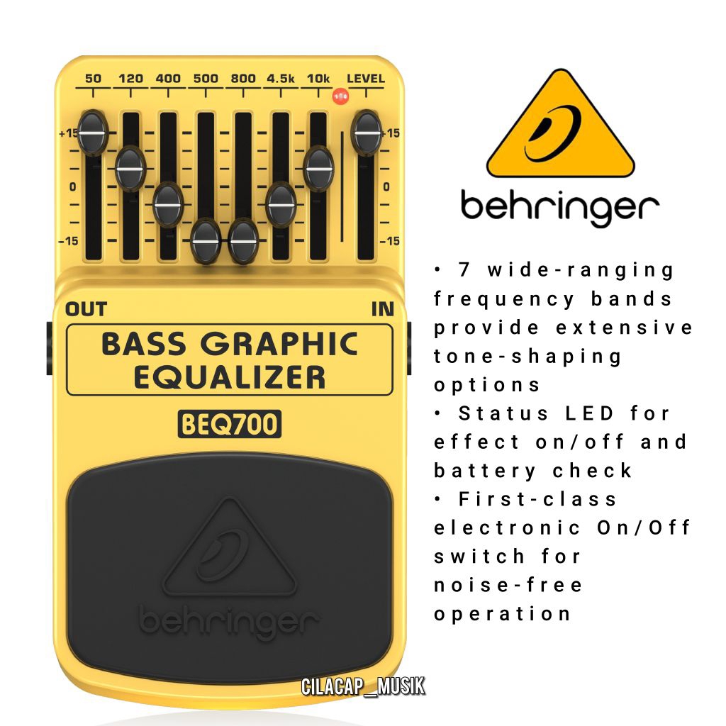 PEDAL EQ GITAR BASS BEHRINGER BEQ700 EFEK BASS ELEKTRIK BEQ 700