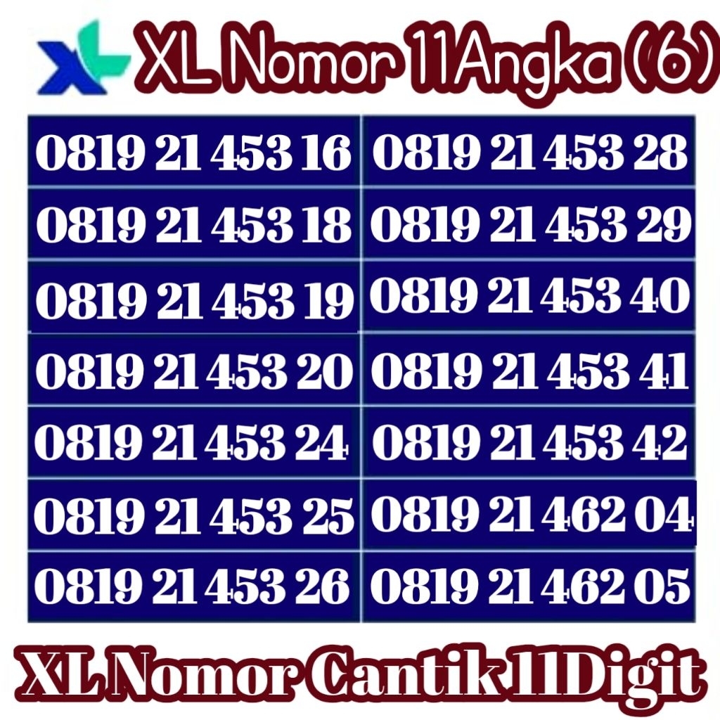 promo perdana XL nomor cantik 11Digit (Cek Deskripsi)