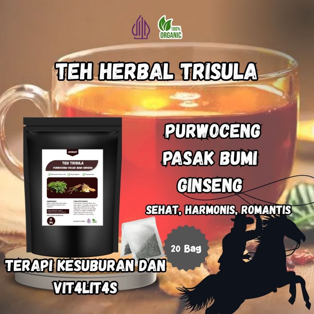 

TEH HERBAL TRISULA All In One - Purwoceng Pasak Bumi Ginseng 100% Organik