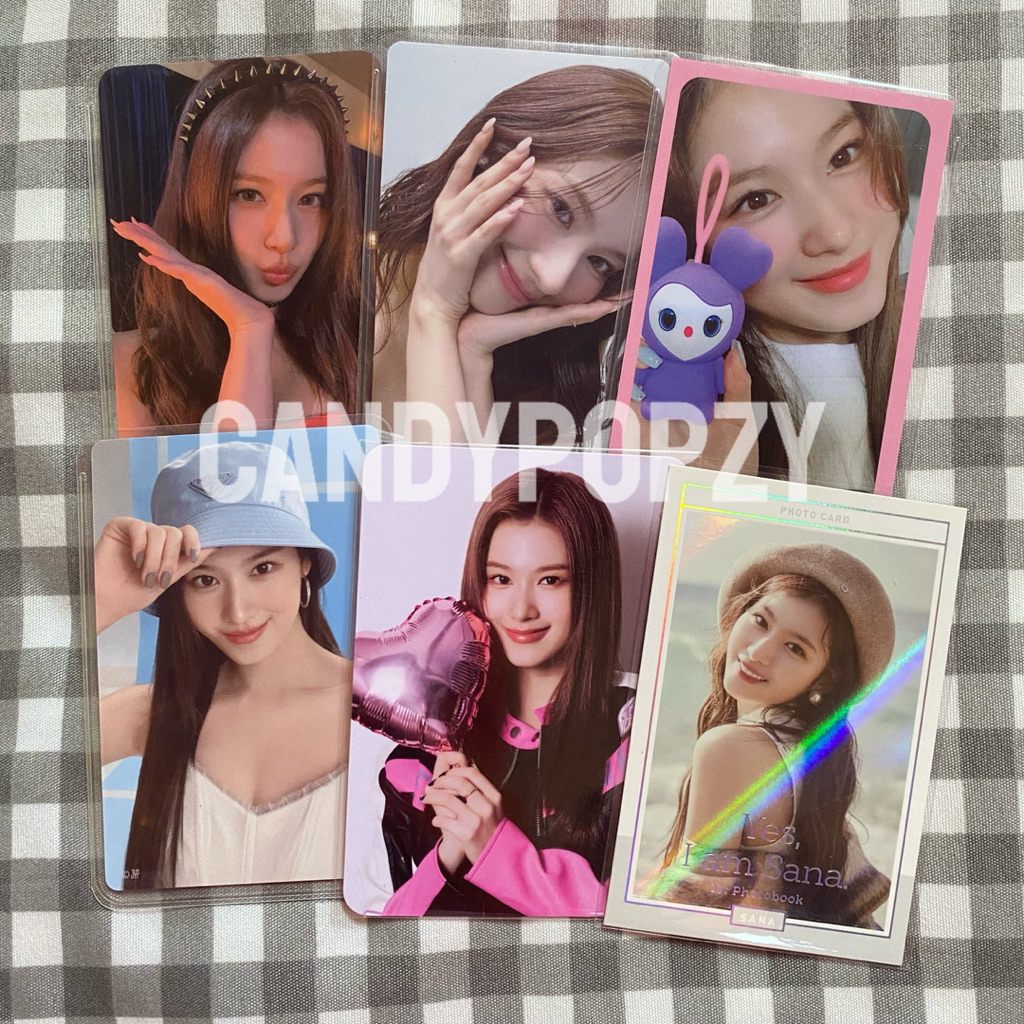 OFFICIAL PHOTOCARD SANA TWICE SAVELY DIVE READY TO BE WIAD APIEU WITH YOU-TH  YIAS MISAMO WAKE MAKEC