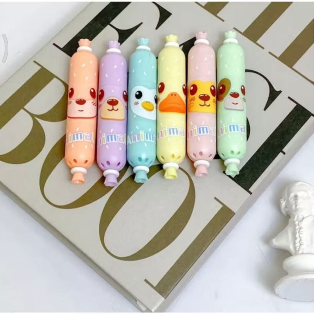 

JC Stabilo Lucu Bentuk Dosis 1 Set 6 Warna Highlighter