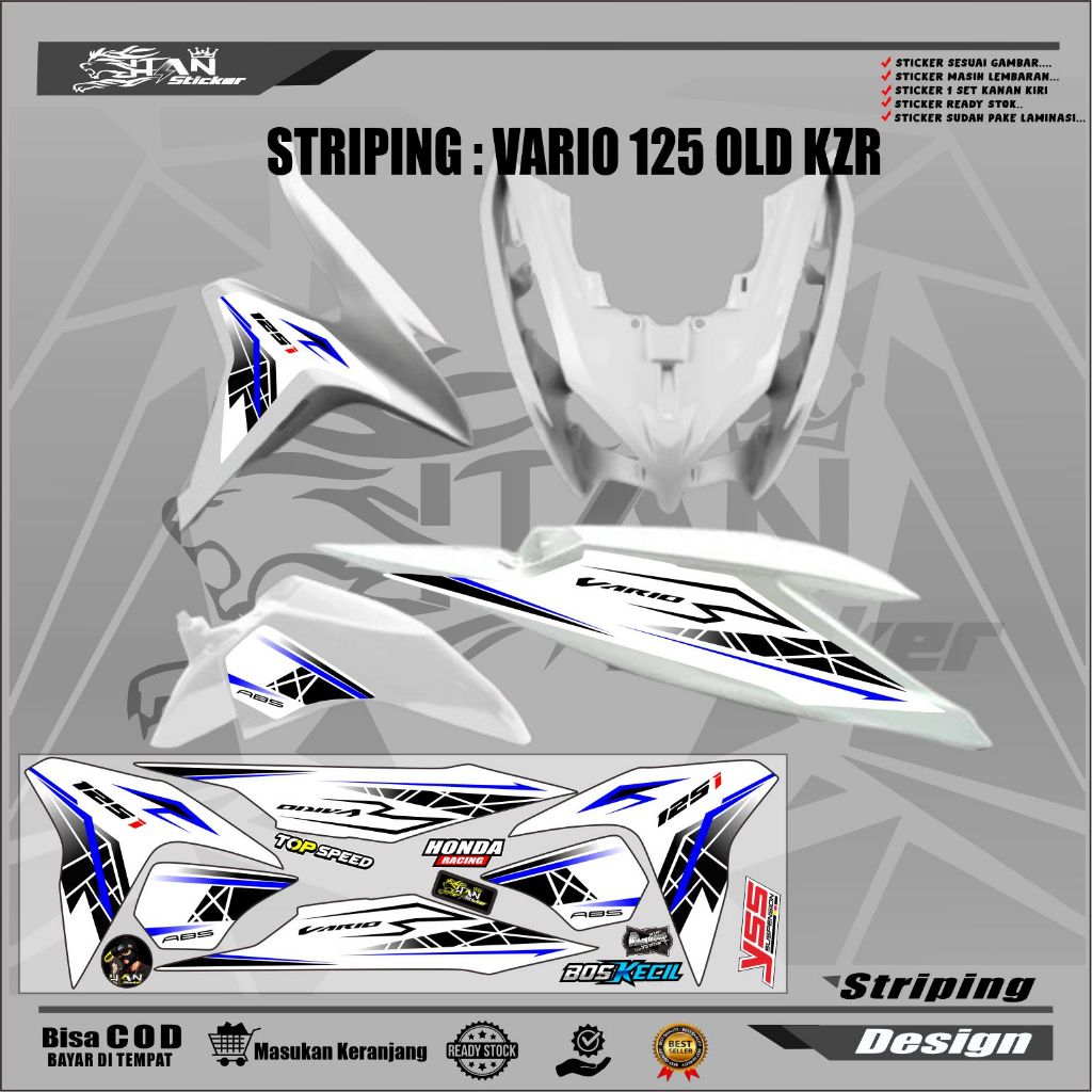 Striping Variasi Vario KZR Simple Lis Motor Vario Old KZR 125
