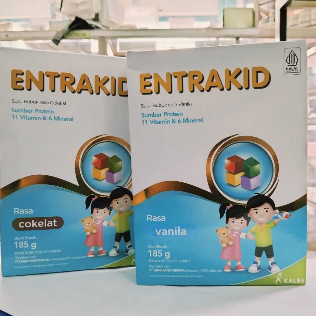 

Entrakid Cokelat dan vanilla Susu 185 Gram