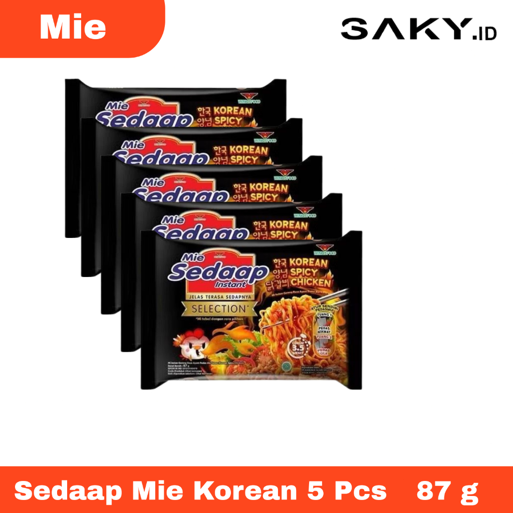

Paket HEMAT Sedaap Mie Instant Korean Spicy Chiken 5 Pcs