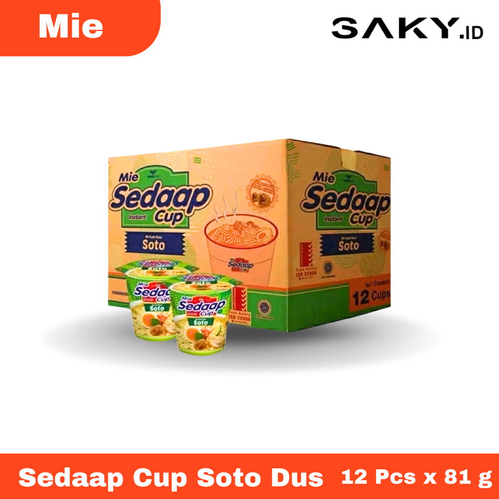 

Sedaap Mie Instant Cup Soto Dus Isi 12 Pcs