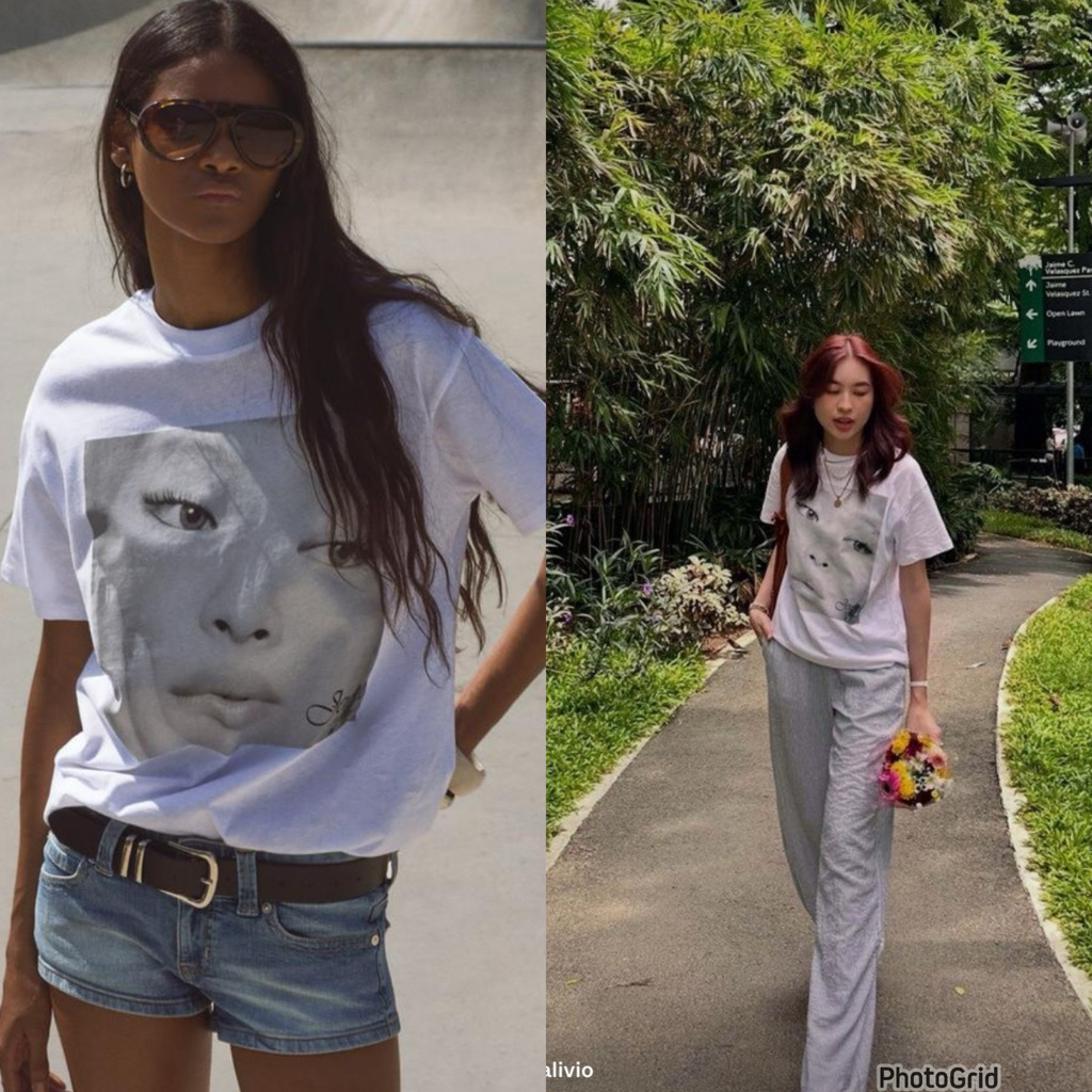 kaos oversize teddybear lotso cinnamorrol billieelish cewek new bershka bestseller |jastip_titipoutf