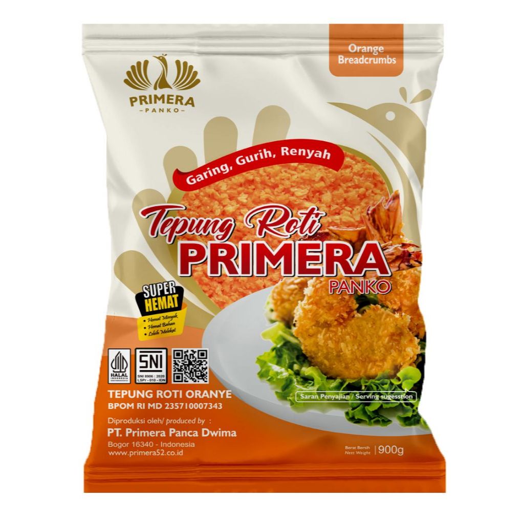 

PRIMERA PANKO Tepung Roti Econo Orange 900g