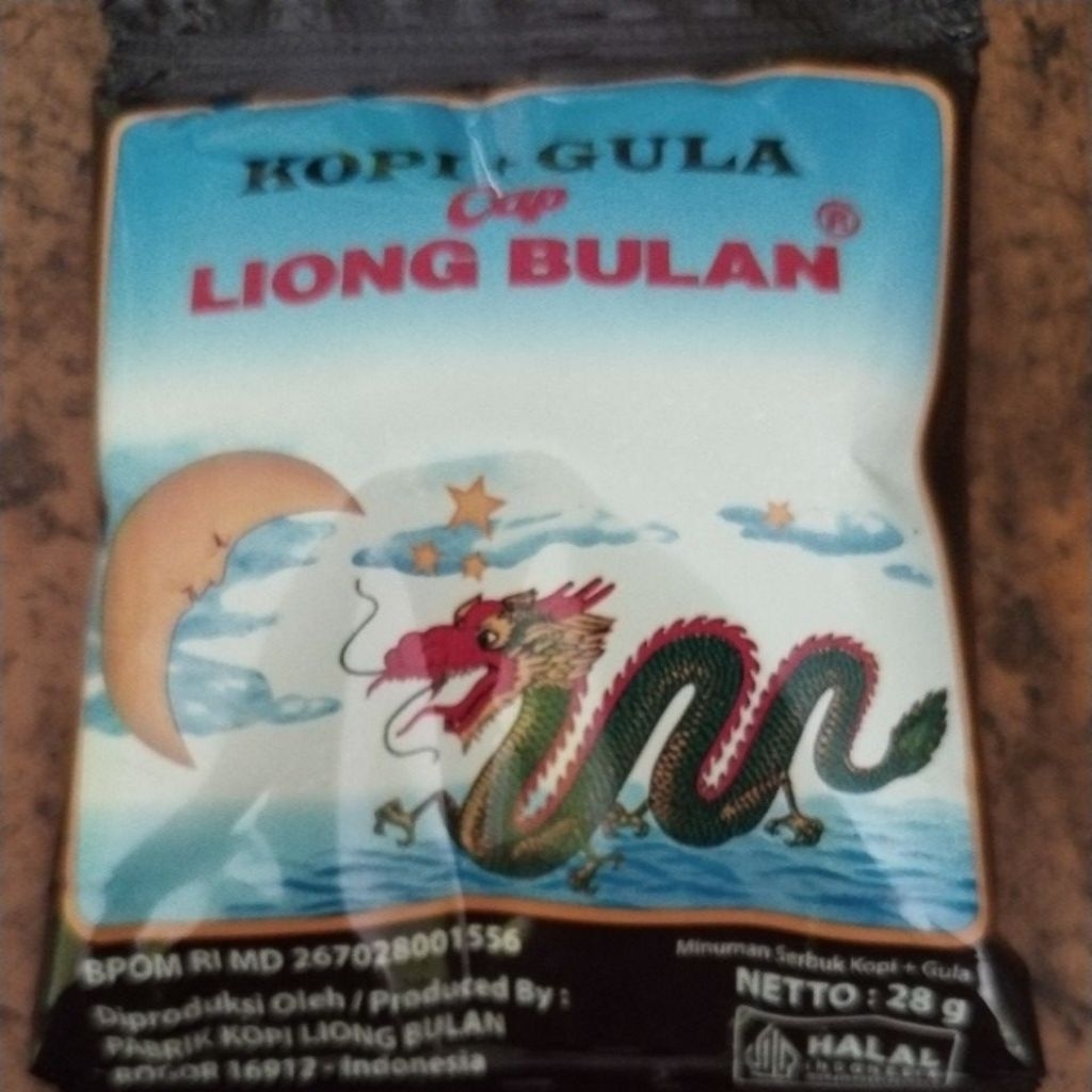 

kopi liong bulan + gula, isi 20 sachet @ 28 gram khas bogor