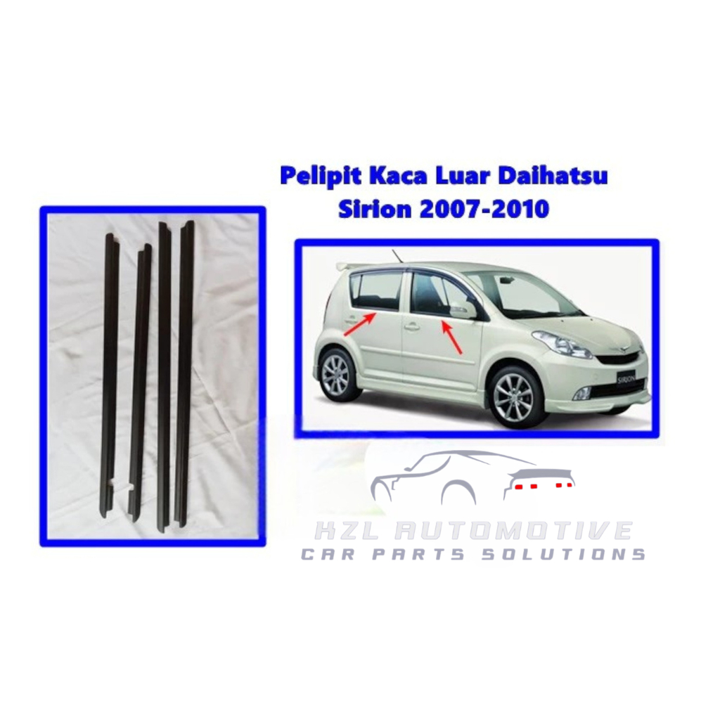 Pelipit Kaca Luar Daihatsu Sirion 2007-2010 Weather Strip Pelipit Pintu