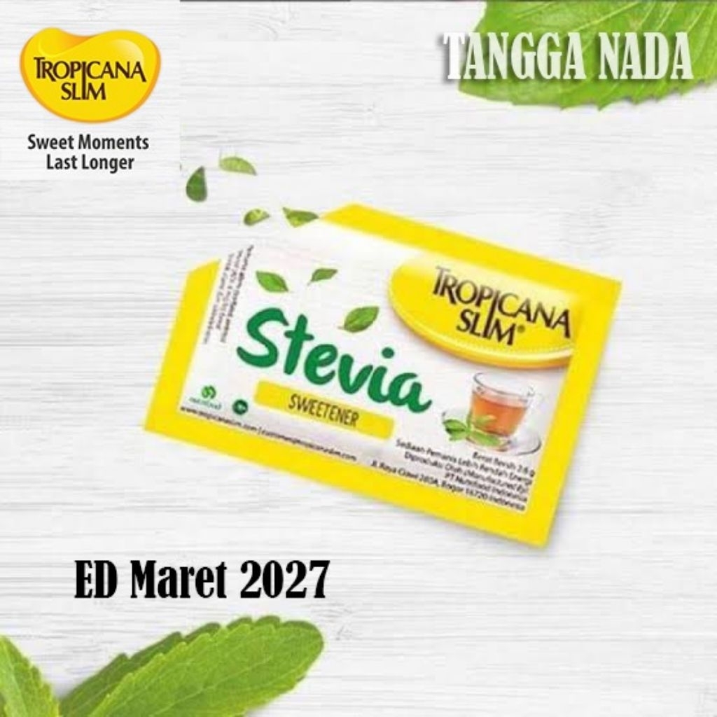 

Tropicana Slim Stevia Sweetener Gula Stevia Rendah Untuk Diet Diabetes Diabet Mpasi STEVIA