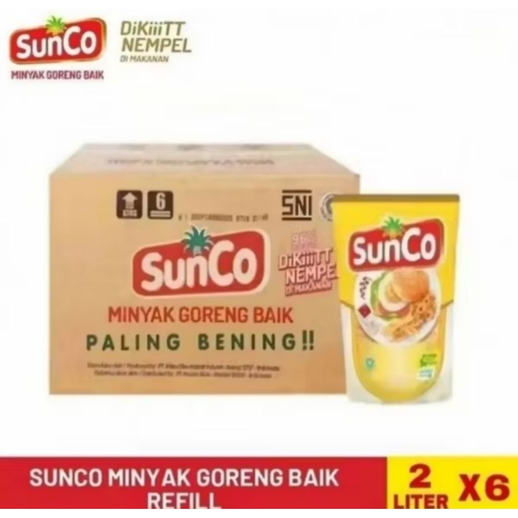 

Minyak Goreng Sunco 1 Dus isi 6 Pcs kemasan 2L