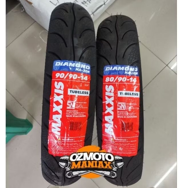 Paket Ban Maxxis Diamond 80/90-14 & 90/90-14 (Paket Ban Mio / Beat / Scoopy / Genio)