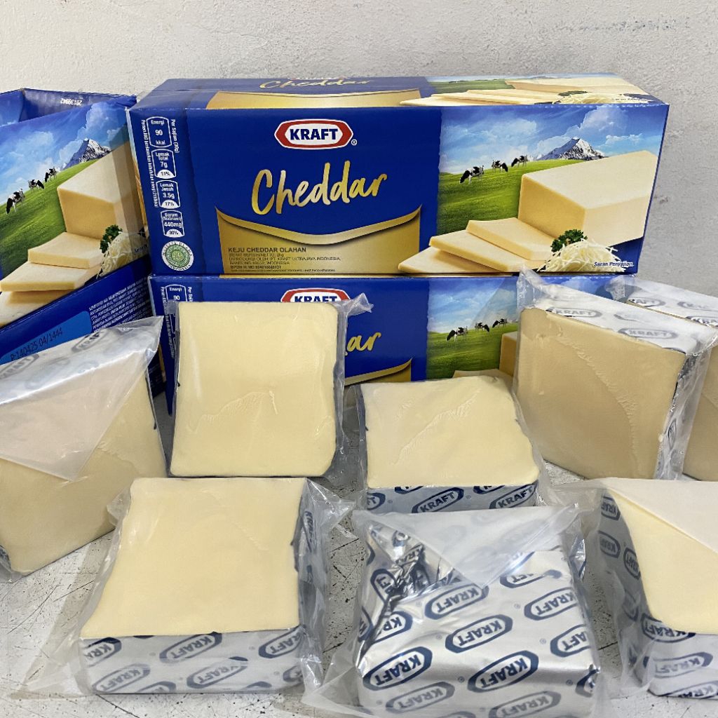 Kraft keju cheddar potongan -+230 gram | keju cheddar kraft | keju cheddar