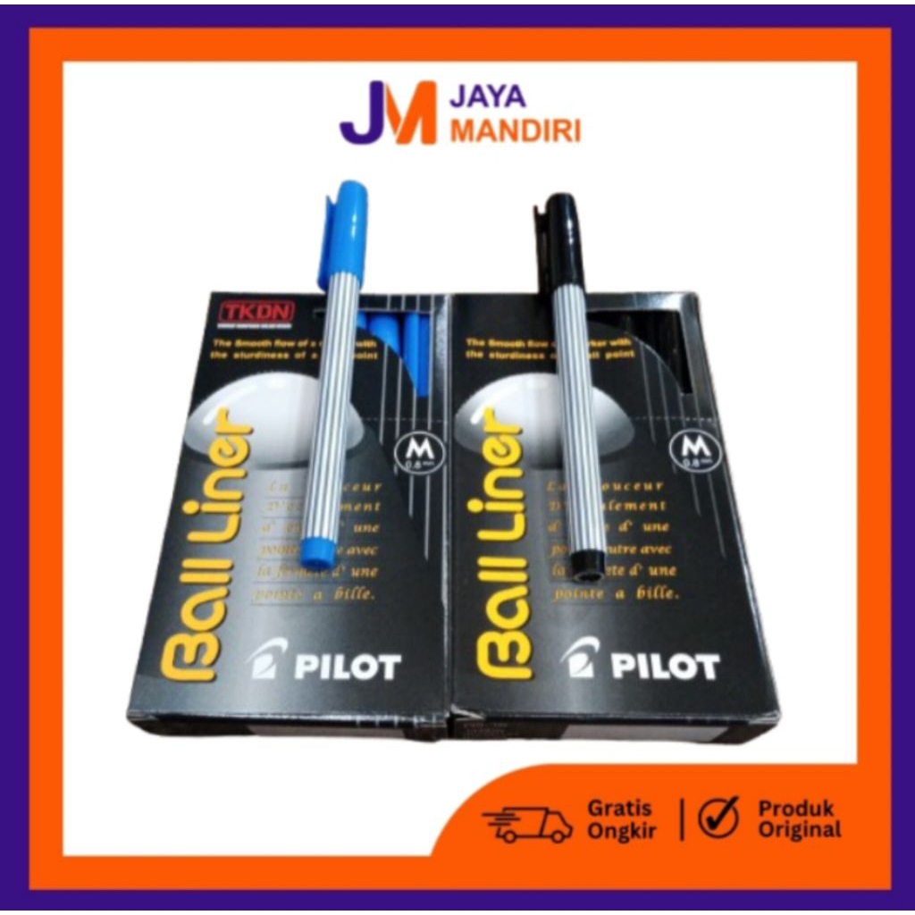 

(1Pcs) Pulpen Pilot Ball Liner 0.8mm – Hitam / Biru