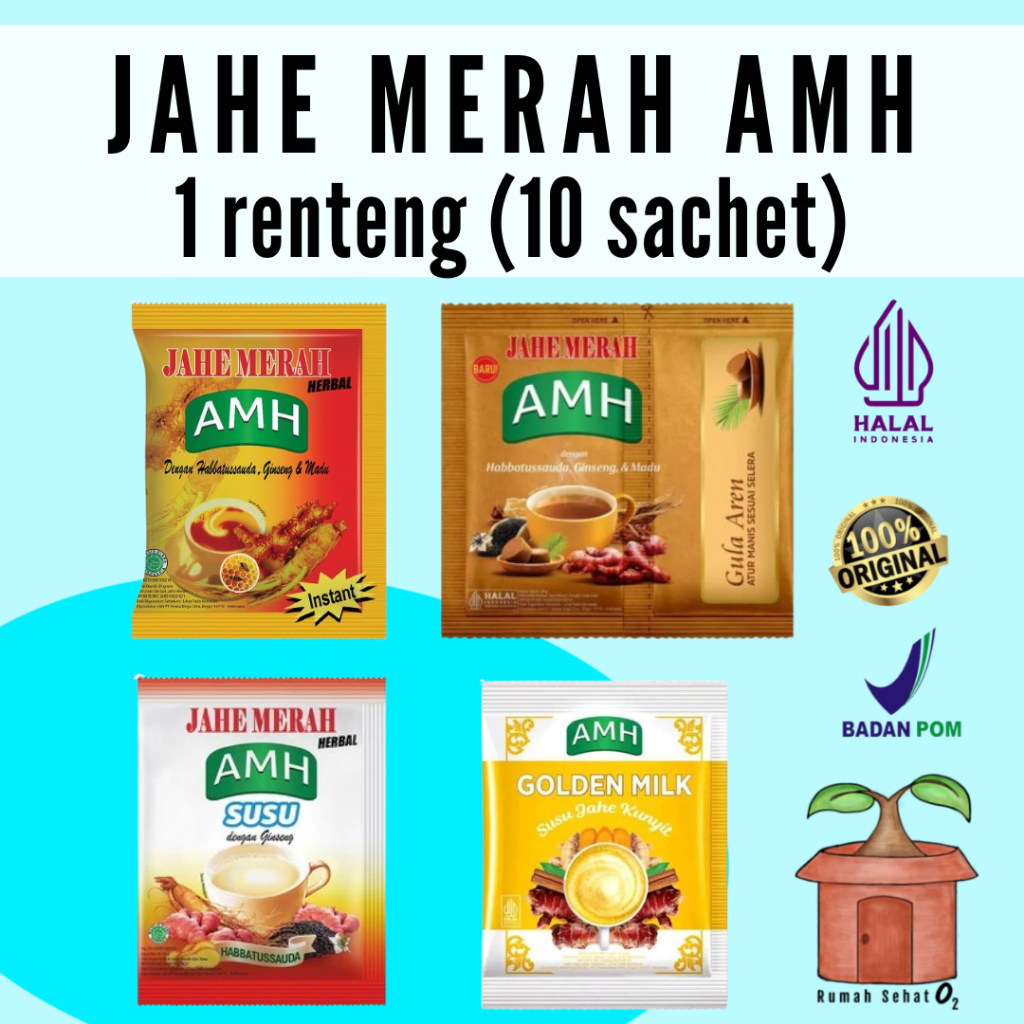 

Jahe Merah AMH Ginseng Kunyit Jahe Gula Aren Susu Habbatussauda Mahkota Dewa Madu Herbal Rempah