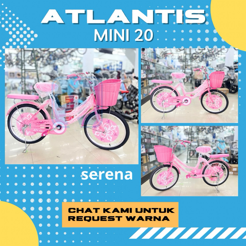 SEPEDA MINI ANAK PEREMPUAN CEWEK 20 INCH ATLANTIS SERENA [PROMO LAMONGAN]