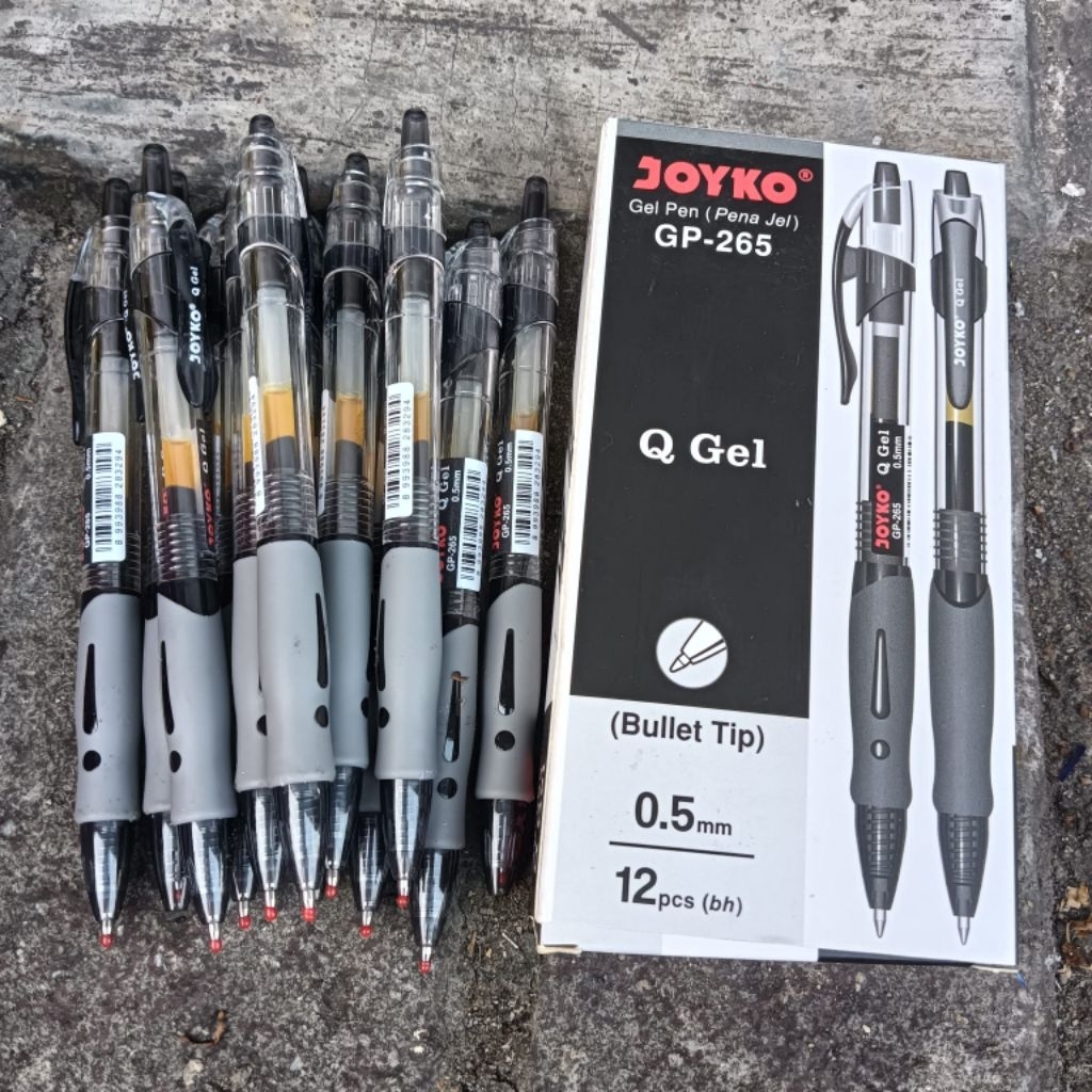 

1 pcs Pulpen Tulis Q Gel Joyko Cetek Tinta Hitam Pen Pena