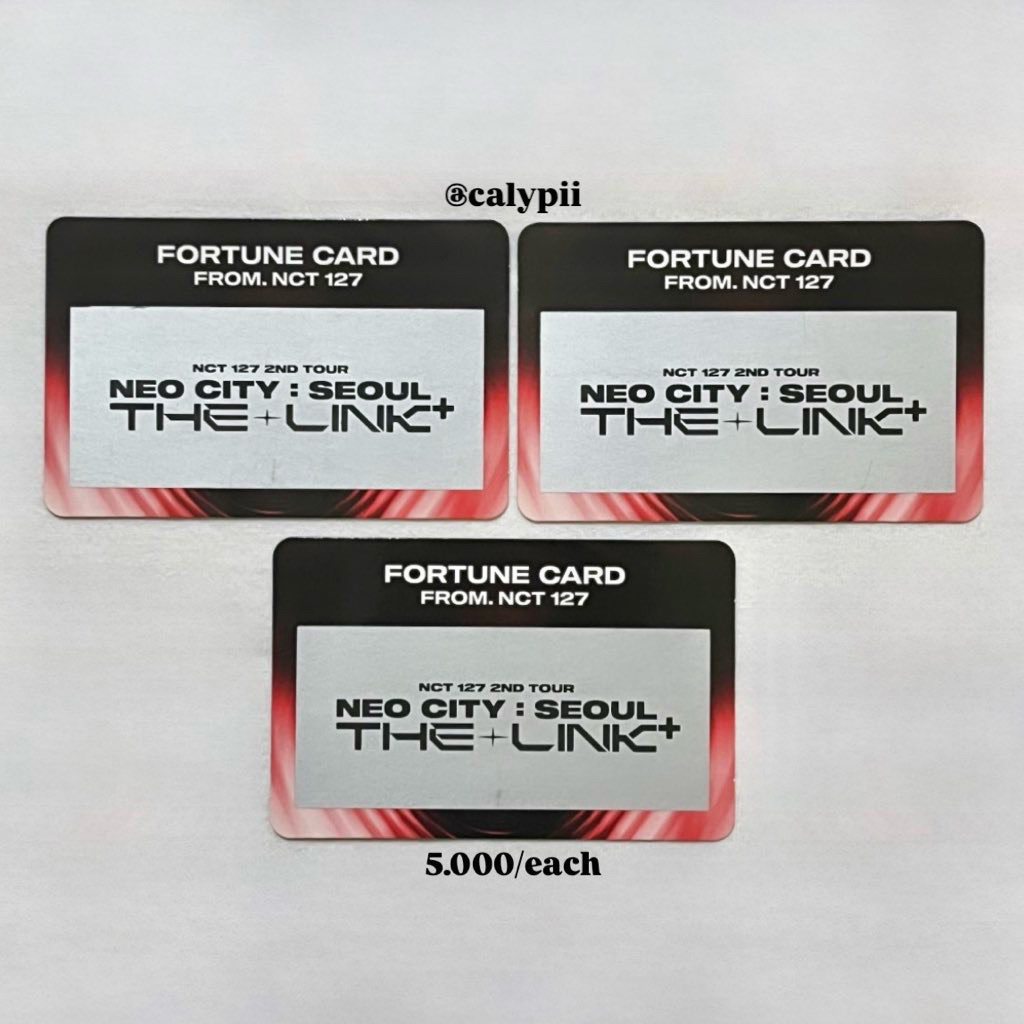 NCT 127 THE LINK+ FORTUNE CARD PHOTOCARD