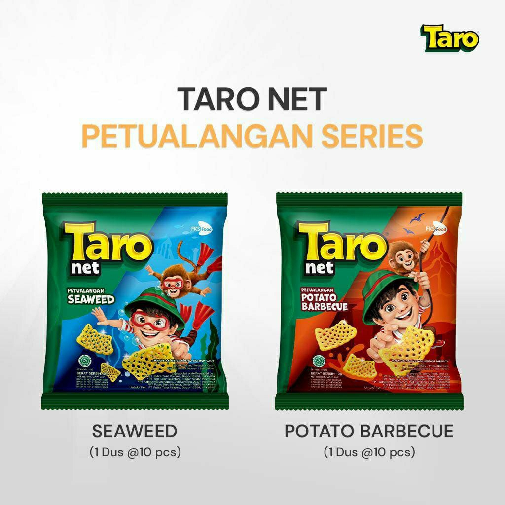

Taro Net Potato - 2 varian rasa Barbeque & Seaweed - 17 gr- 1 dus @60 pcs