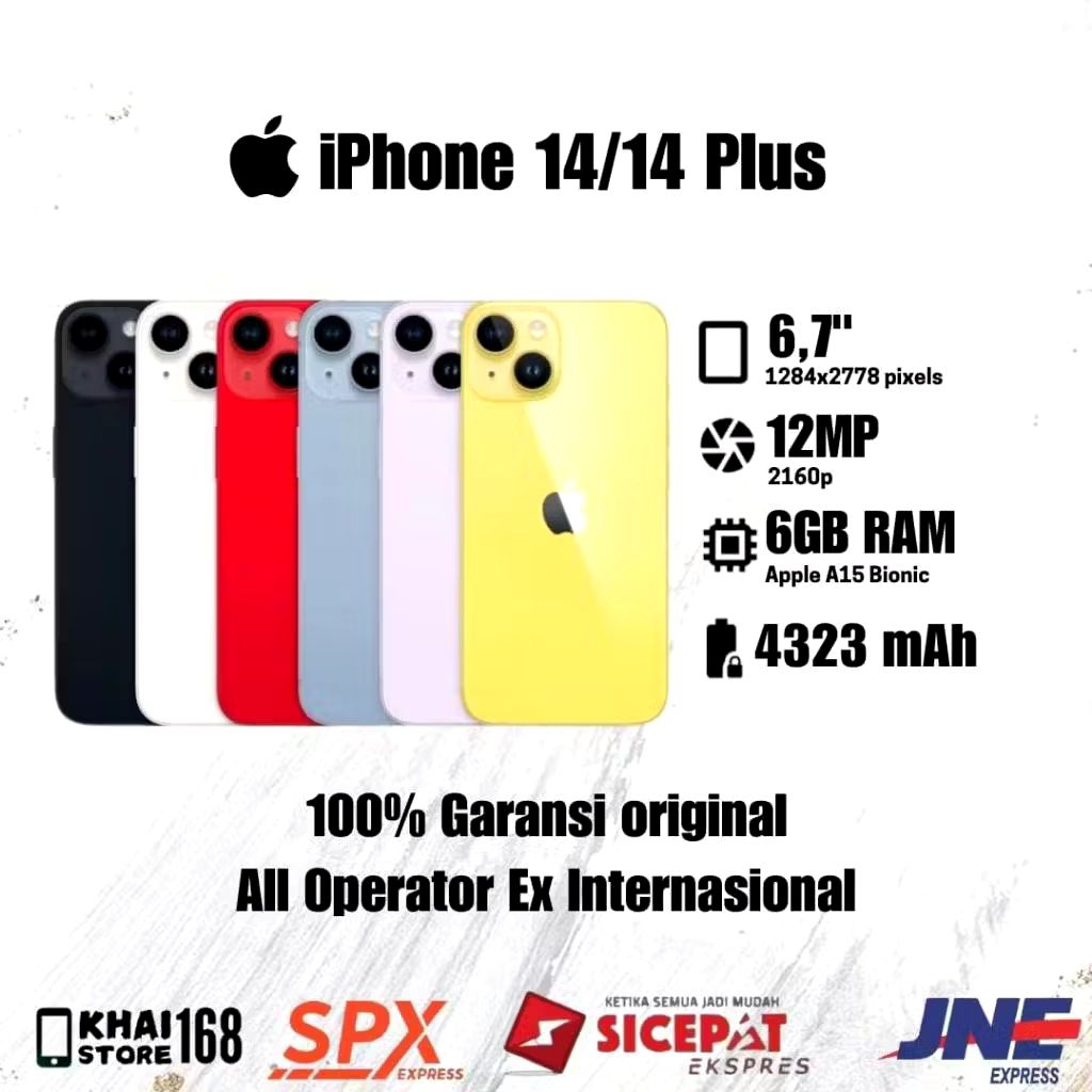 IPHONE 14PLUS SECOND ORIGINAL IPHONE 128GB 256GB 512GB