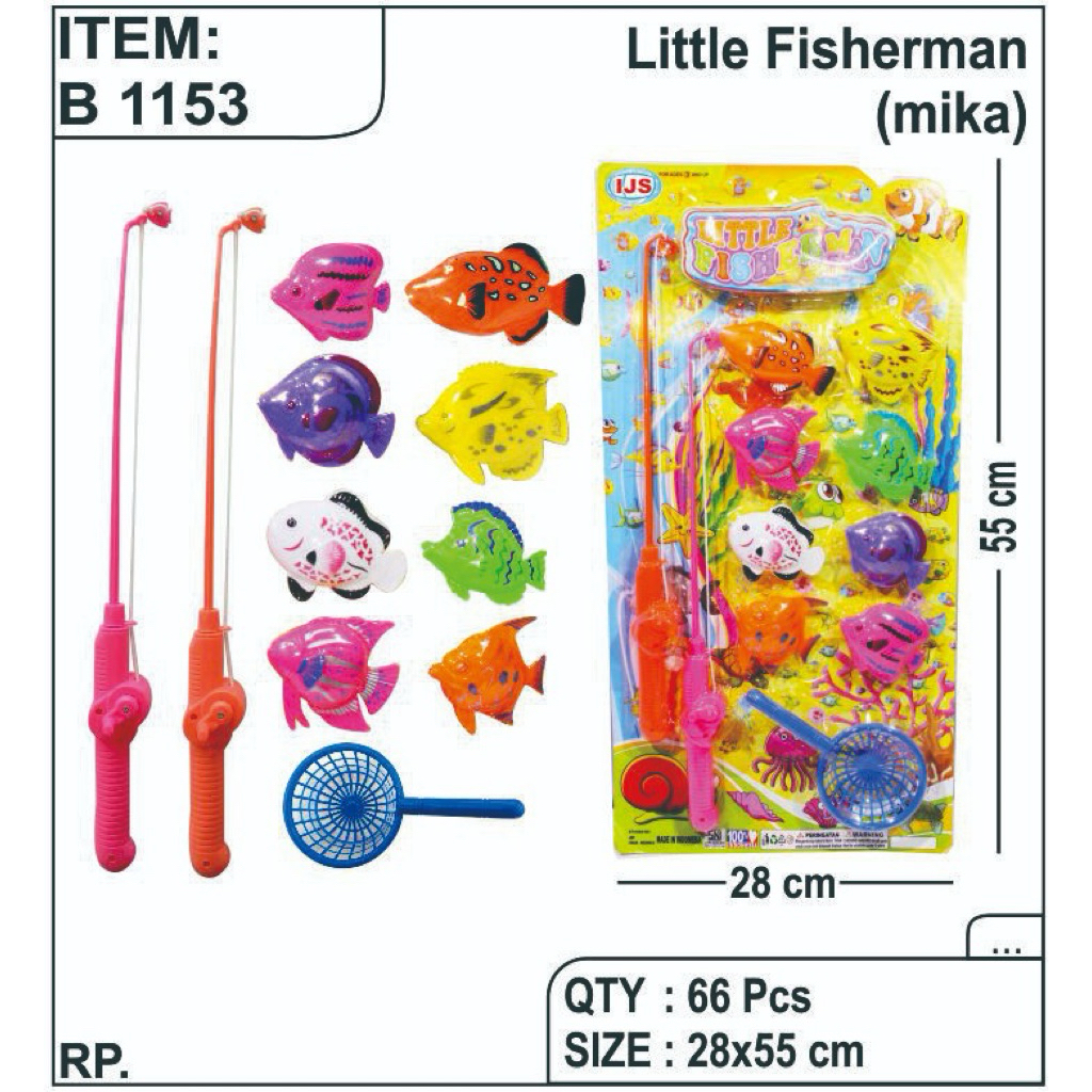 1090 mainan fishing mania set 4 ikan dan alat  pancing anak anak / mainan  fishing set 4 ikan 8 ikan