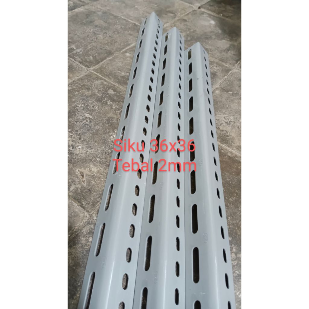 2mm -BESI SIKU LUBANG TEBAL 2MM FULL (UKURAN 25, 50, 75CM) MERK YSK