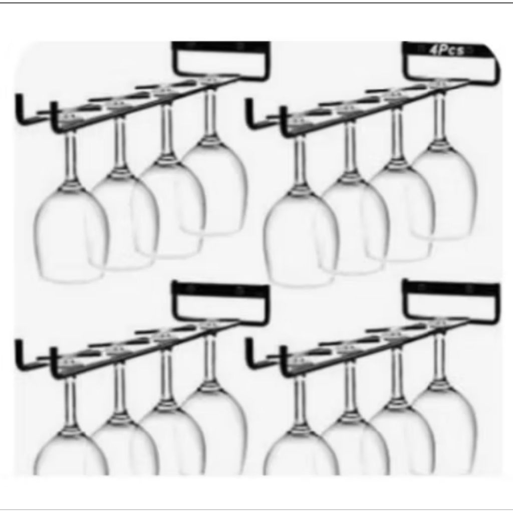 Rak gelas gantung / Rak tempel dinding / Rak gelas cafe minibar