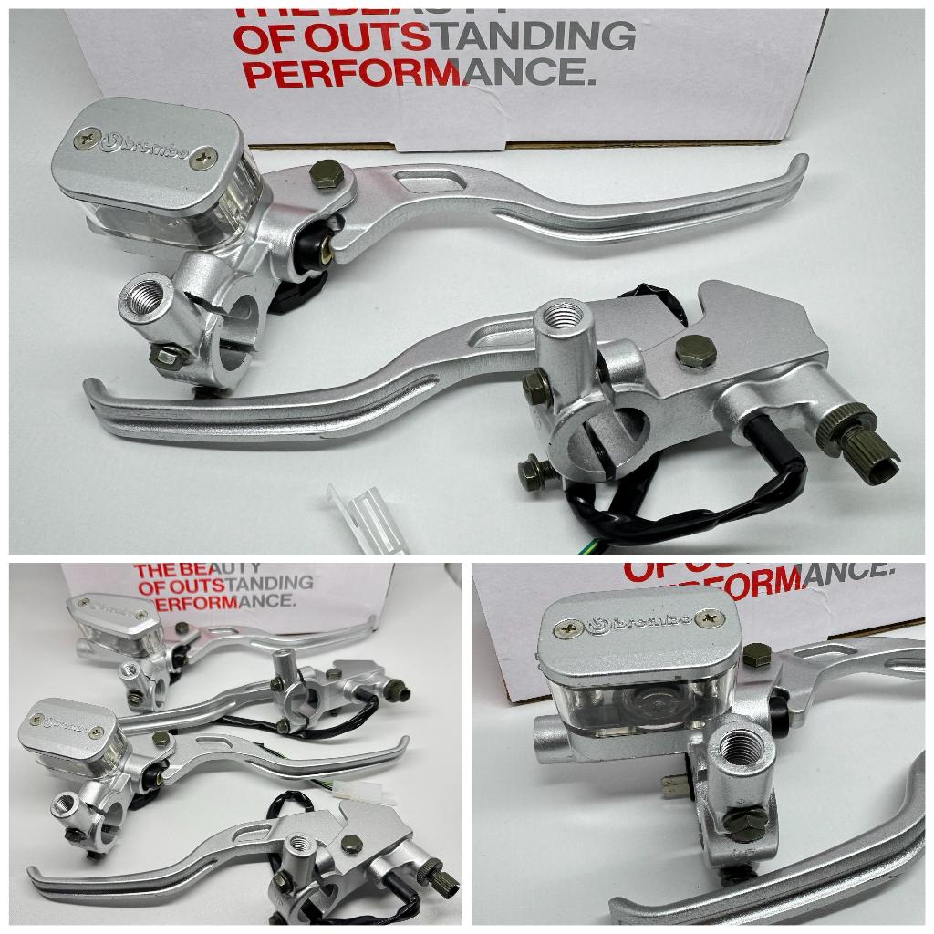 Termurah master rem kotak/oval SILVER 1set kiri kanan universal semua motor