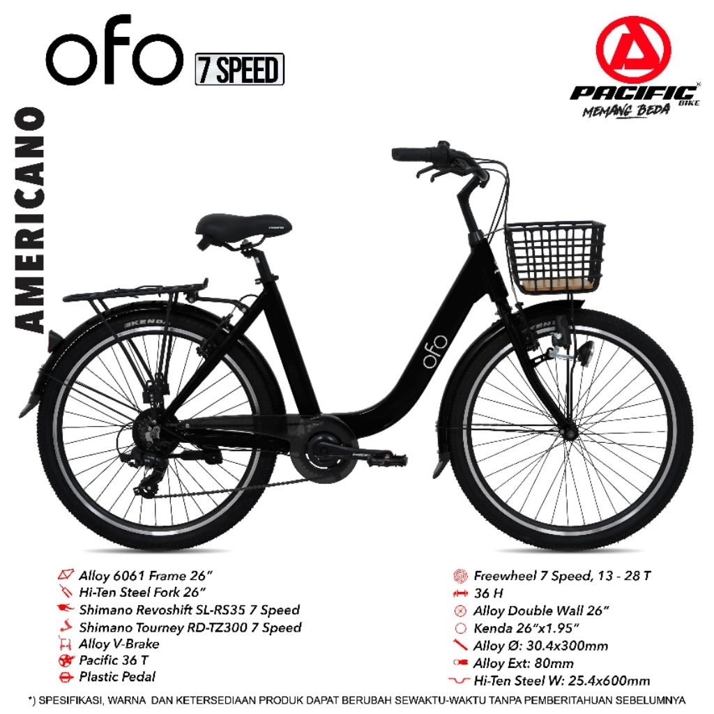 SEPEDA OFO PACIFIT UKURAN 26
