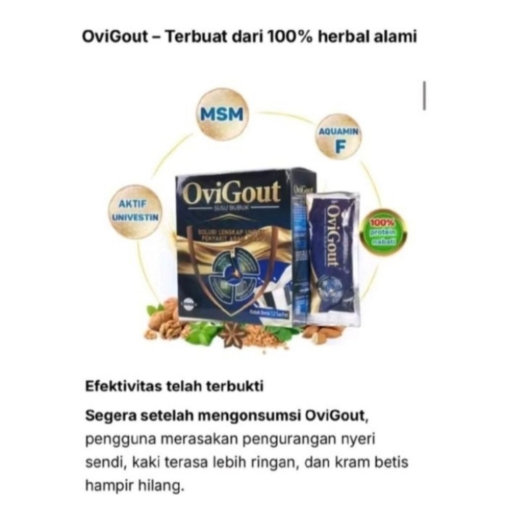 

Ovigout Original - susu bubuk Murni solusi Lengkap Untuk penyakit Asam Urat BPOM Halal