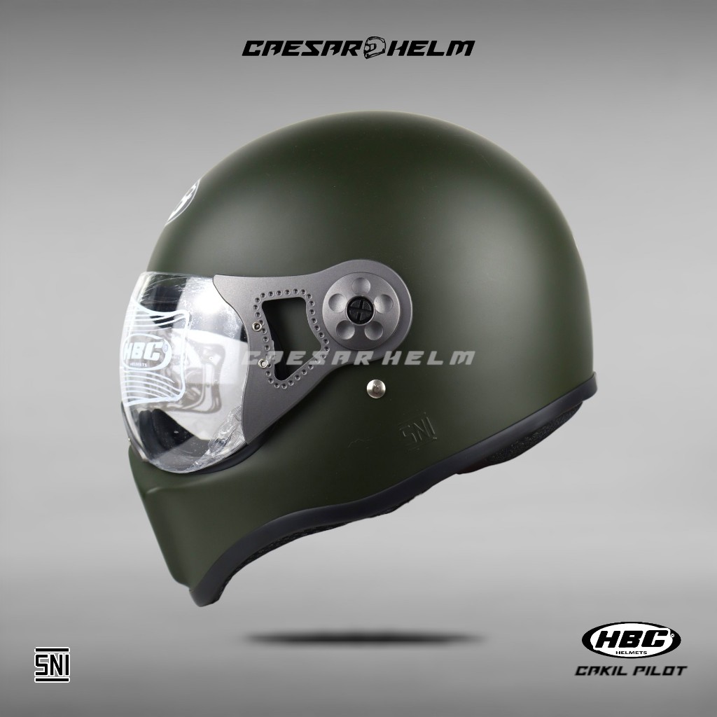 HBC Cakil Pilot Solid - Army Doff - Helm Retro