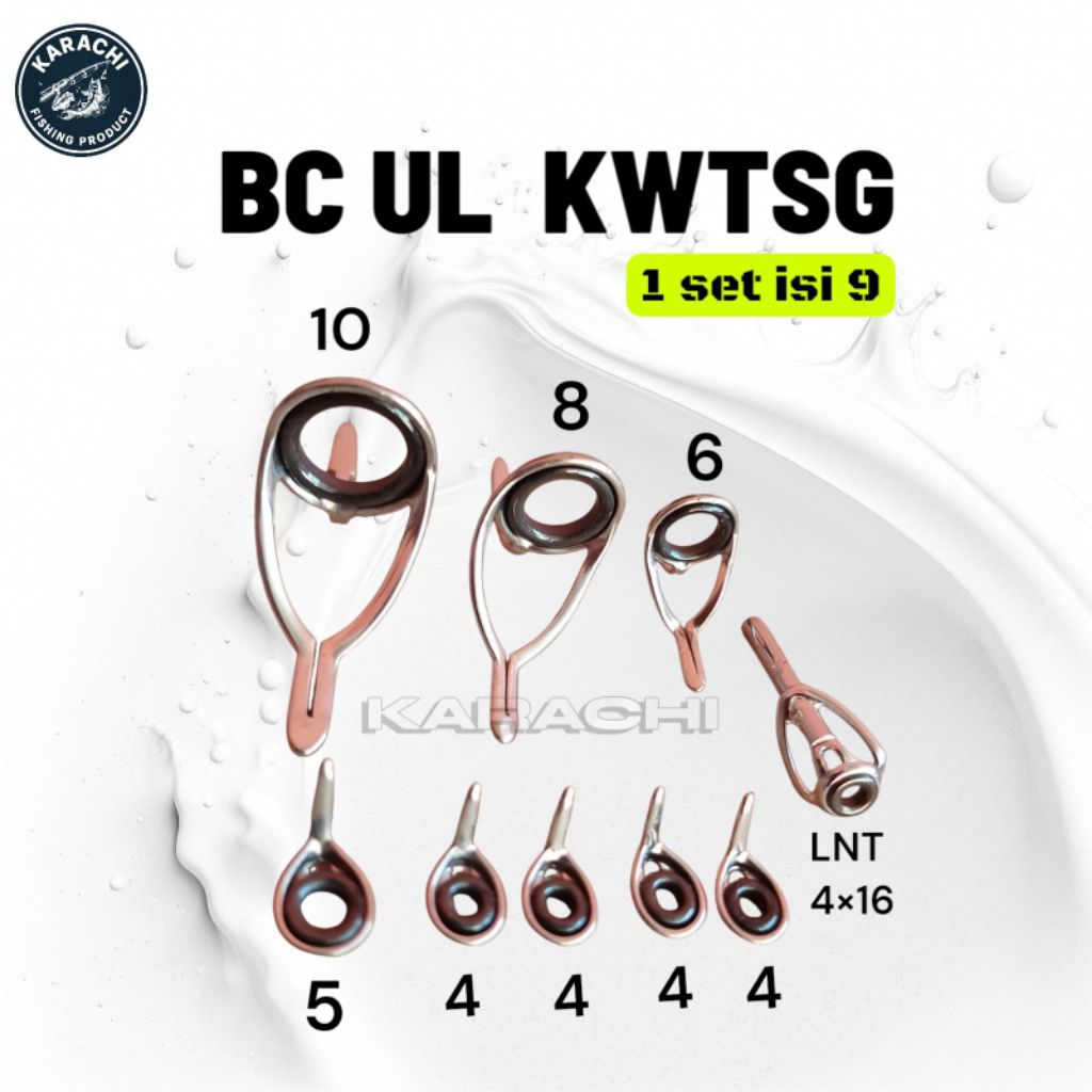 Ring guide BC UL KWTSG 1set /ring guide baitcasting set/ring guide custom joran
