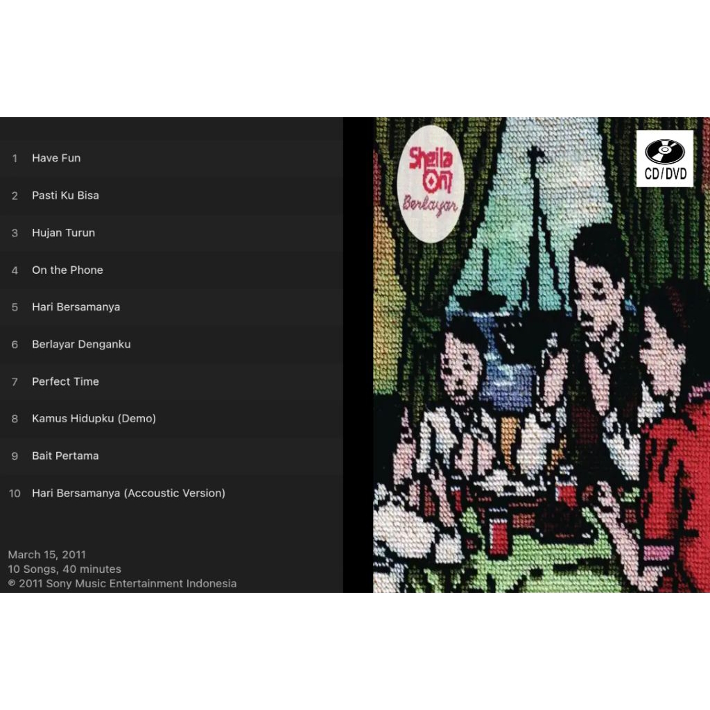 sheila on 7 berlayar cd dvd album 2011