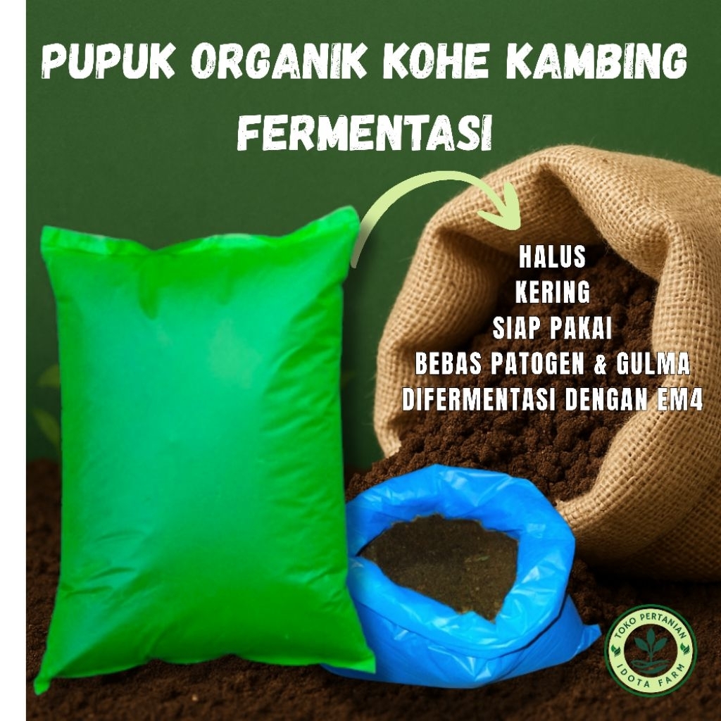 PUPUK KOHE KAMBING FERMENTASI 1KG HALUS