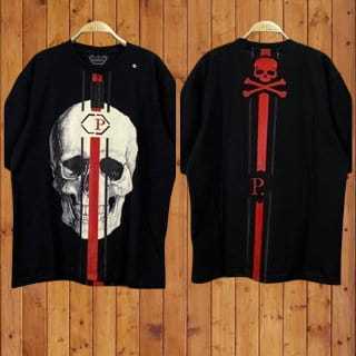 Kaos Pria/Wanita Unisex  Philipp Plein Oversize 24s Premium Cotton Combed