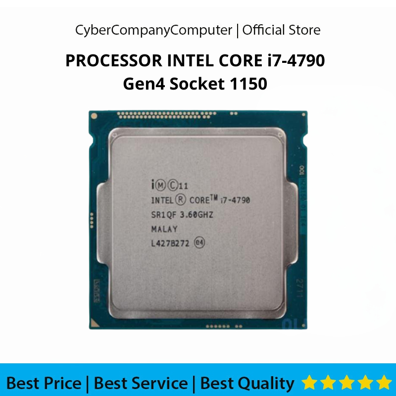 Processor Intel Core i7-4790 Gen4 LGA 1150 3.60GHz - Processor i7-4790 Gen4 Socket 1150 Garansi 1 Ta