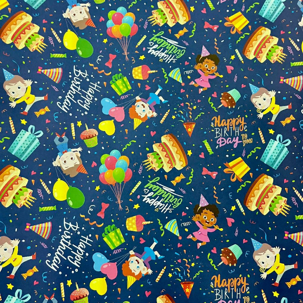 

Kertas Kado Jumbo Sansan Wawa Motif Happy Birthday - SW 470