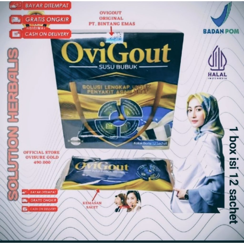 

OVIGOUT MILK Milk Susu Obat Asam urat kolestrol Nyeri Sendi
