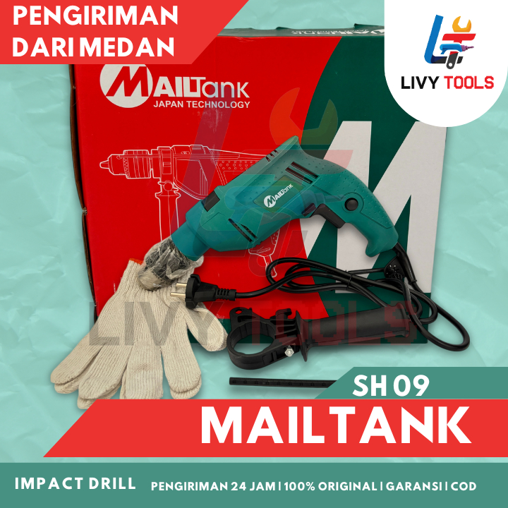 Mailtank SH09 Mesin Bor Impact 580W Impact Drill 13mm Bor Power Kuat Untuk Bor Tembok Beton Besi Kay