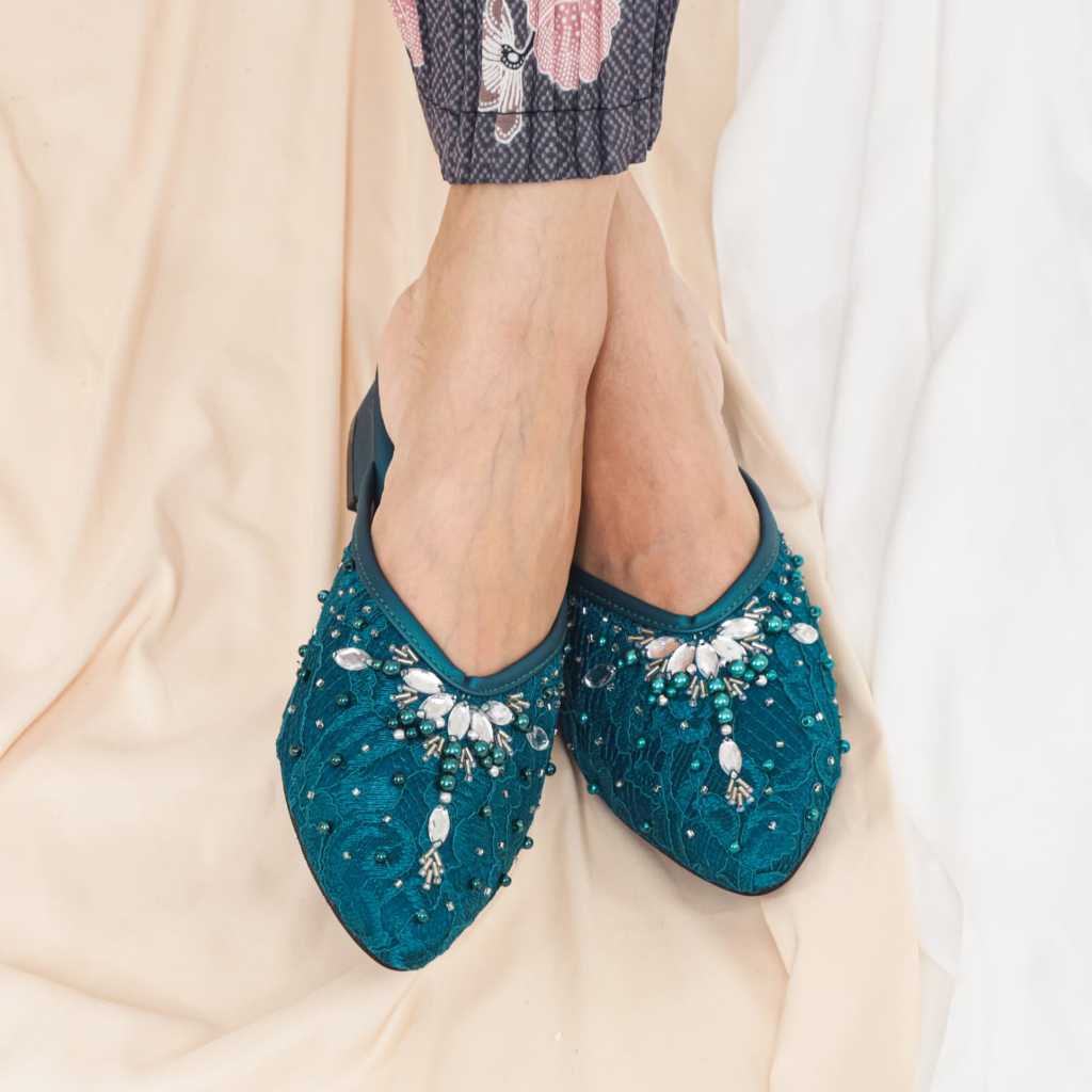 (24 warna) Wedding Shoes 5cm Wanita Premium Jepang Payet Emerald Burgundy Putih Mahogani Denim Fanta