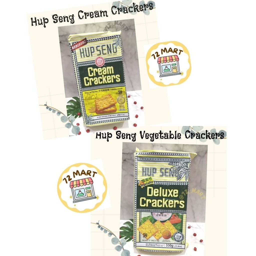 

HupSengCreamCrackers/Biscuit HupSeng Cap Ping Pong/Deluxe Crackers/Biscuit Sayuran
