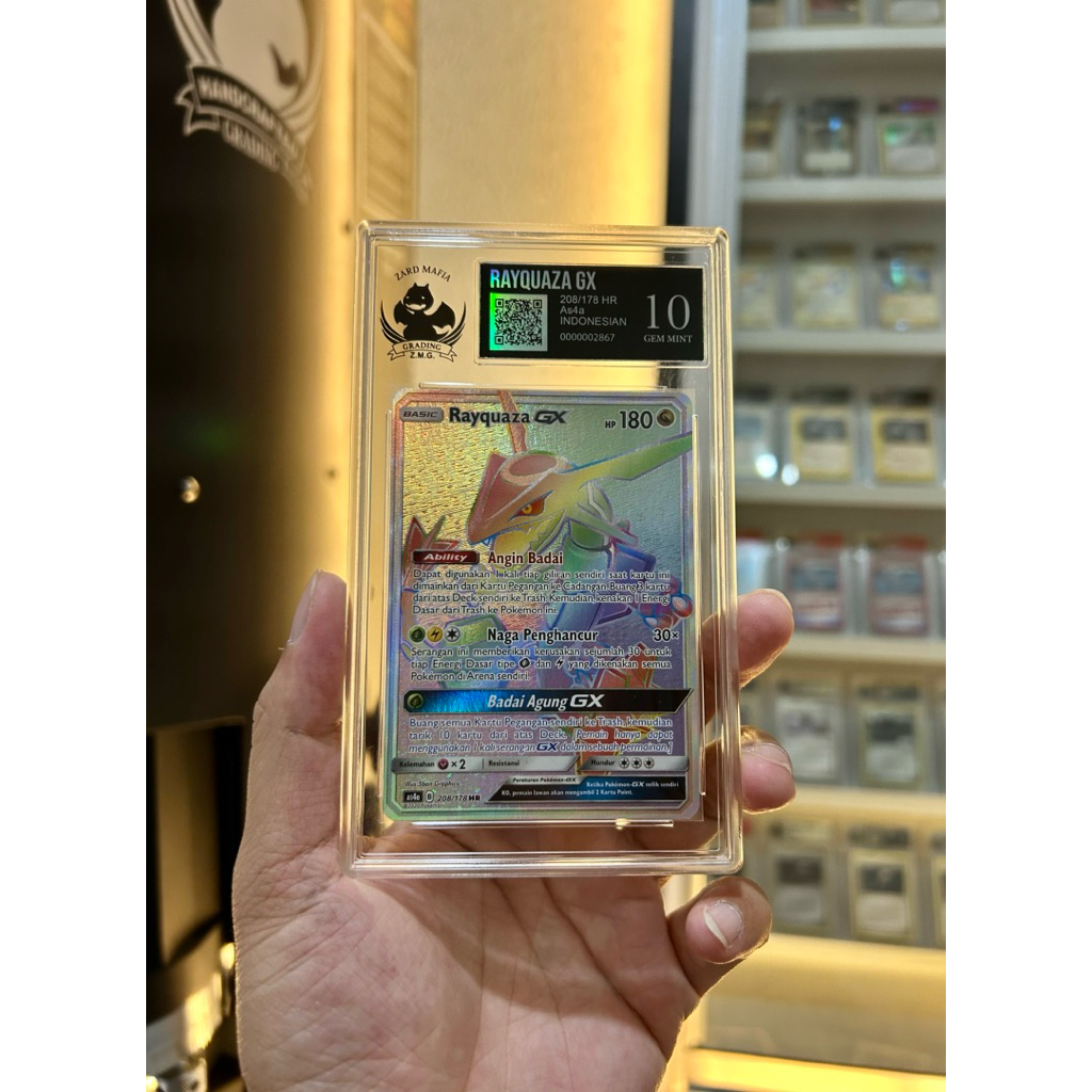 Rayquaza gx HR 1 kartu ZMG Graded 10 POKEMON tcg card set Indonesian NON (japan english box sr hr sa