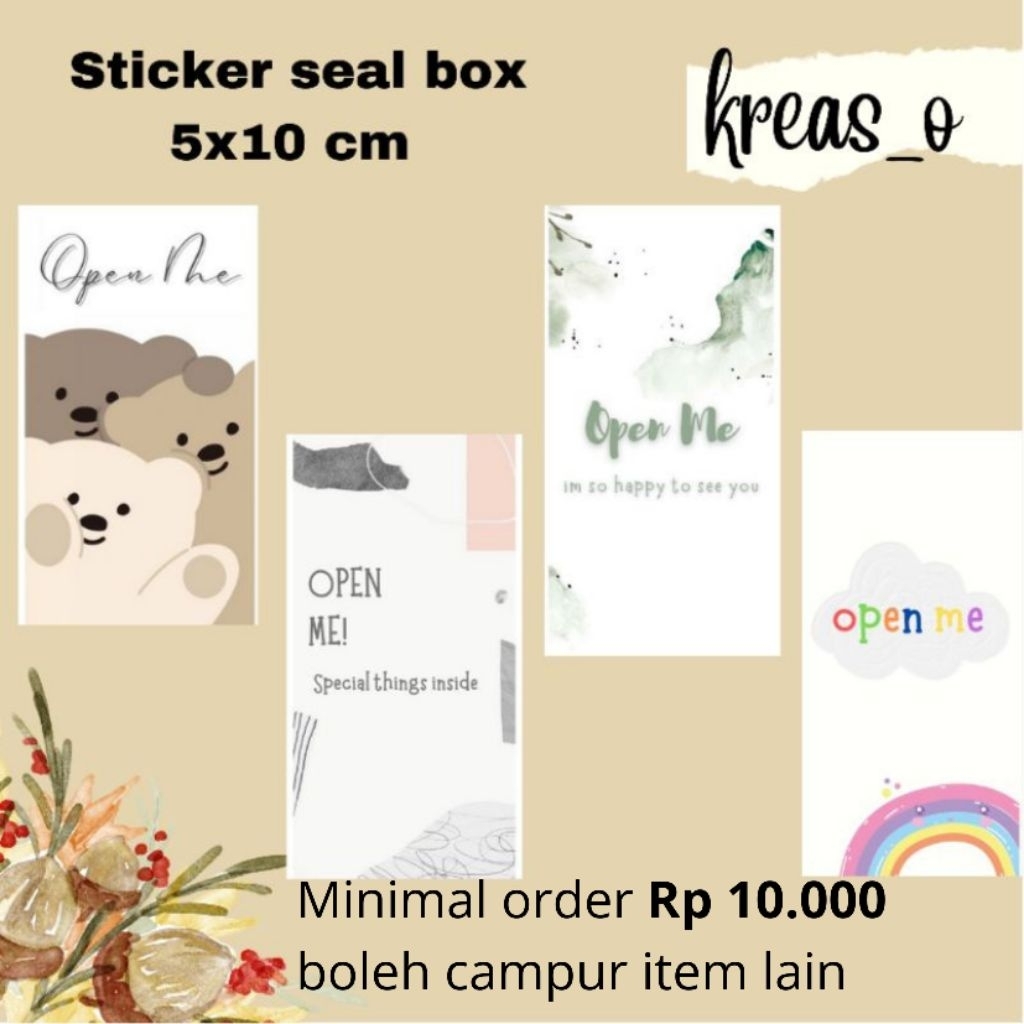 

STICKER SEAL BOX/STICKER OPEN ME/STICKER SEGEL BOX/SEAL BOX IDUL FITRI